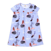 Short-sleeved dress made of cotton (organic)